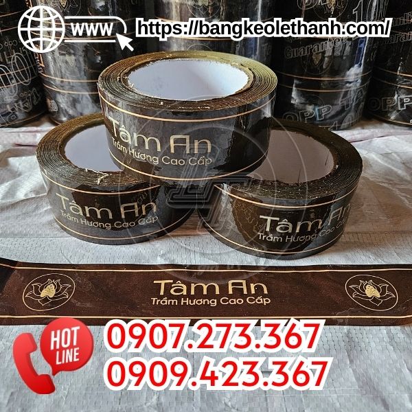 băng keo in logo nền màu