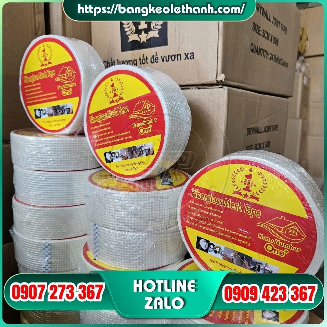 Băng keo lưới thạch cao dán vết nứt tường giá sỉ