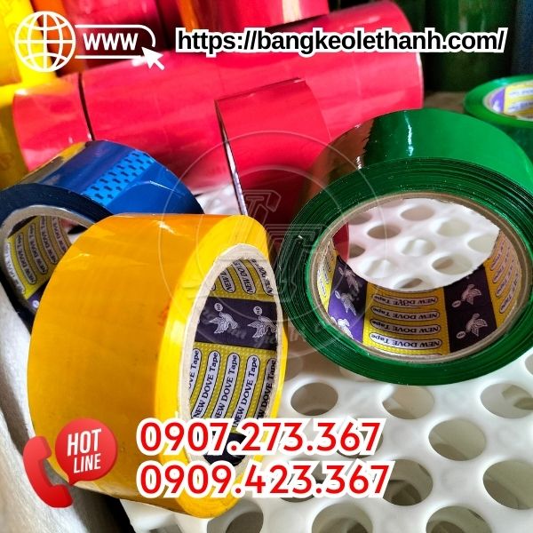 Băng keo màu lõi 4li