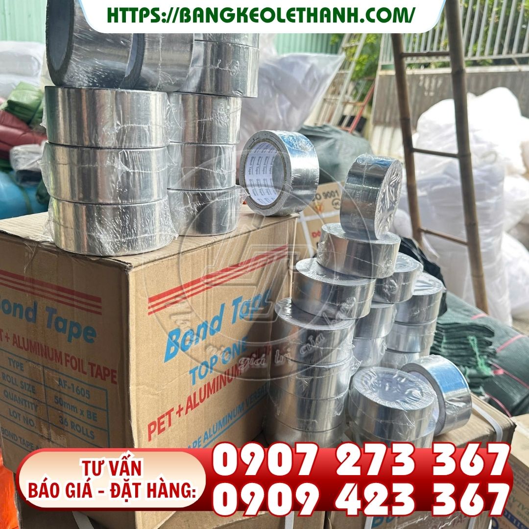 Băng keo nhôm quấn ống điều hoà, ống dẫn gió chống thoát nhiệt giá sỉ rẻ tphcm