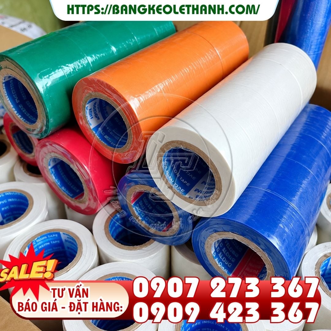 Băng keo pvc dán nhôm đủ màu
