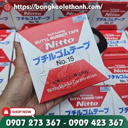Băng keo quấn mối nối cáp điện trung thế, hạ thế nitto no15 chính hãng