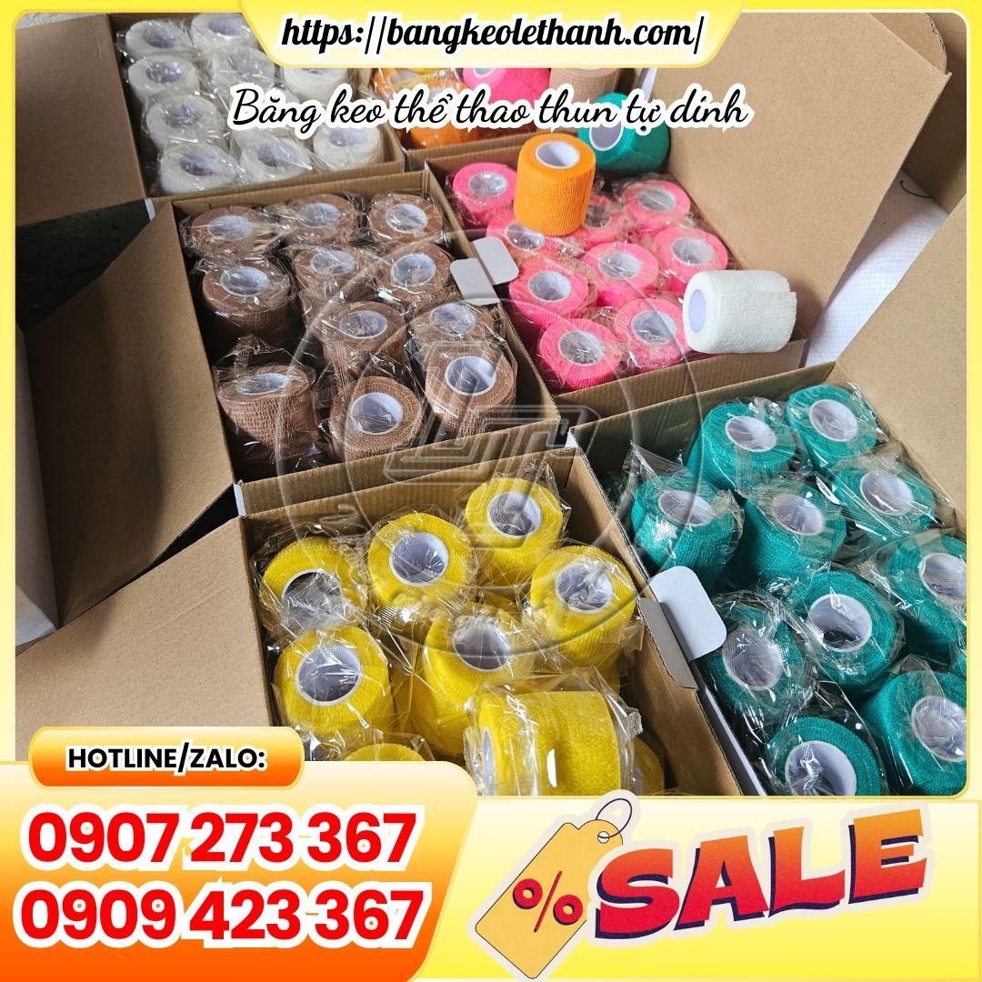 Băng keo thể thao thun dán tự dính hốp 24 cuộn