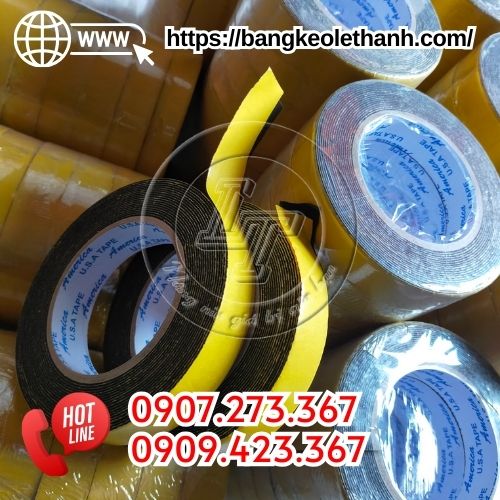 Băng keo xốp 2 mặt đen