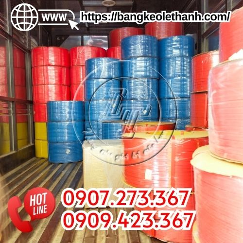 Dây đai nhựa pp màu xanh, màu đỏ