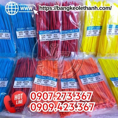 Dây rút nhựa màu 20cm