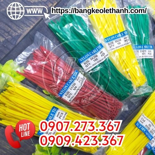 Dây rút nhựa màu 25cm