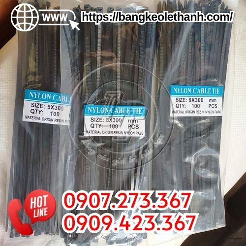 Dây rút nhựa màu đen 30cm