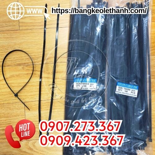 Dây rút nhựa màu đen 50cm