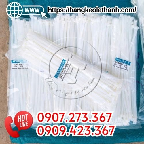 Dây rút nhựa màu trắng 40cm