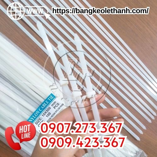 Dây rút nhựa màu trắng 50cm