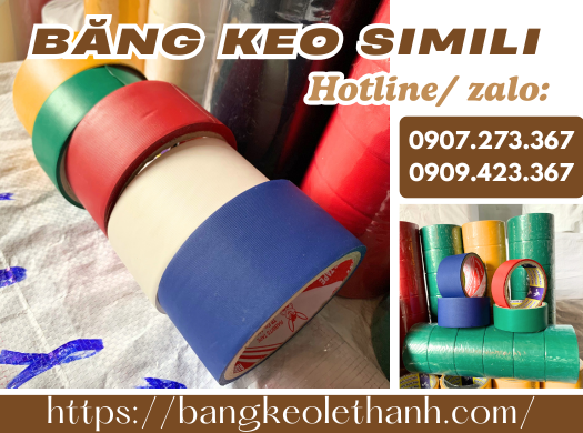 Băng keo simili đa dạng màu sắc