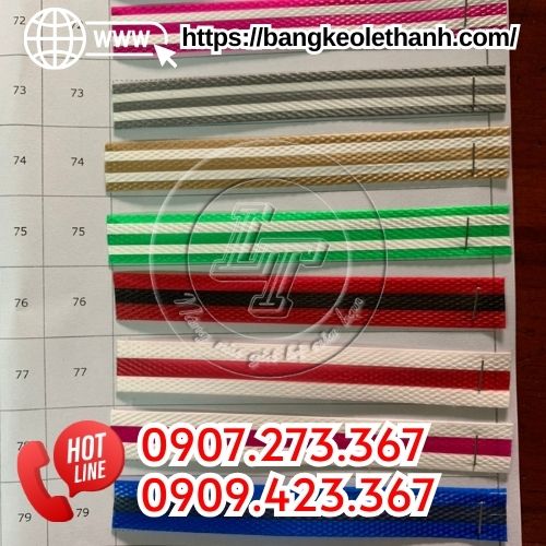 Dây đai nhựa đan giỏ 1 sọc màu