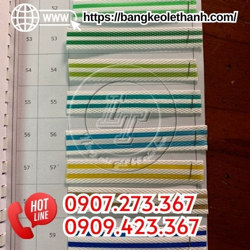 Dây đai nhựa đan giỏ 2 sọc màu