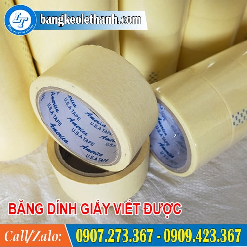 Băng dính giấy viết được màu vàng nhạt