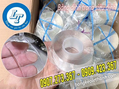 Băng dính trong siêu dính tái sử dụng nhiều lần