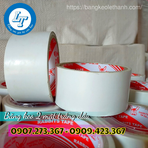 Băng keo 2 mặt trắng dầu