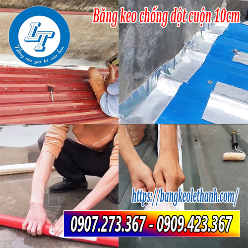 Băng keo chống dột bám dính mọi lỗ thủng trên mái tôn Băng keo chống dột bám dính mọi lỗ thủng trên mái tôn
