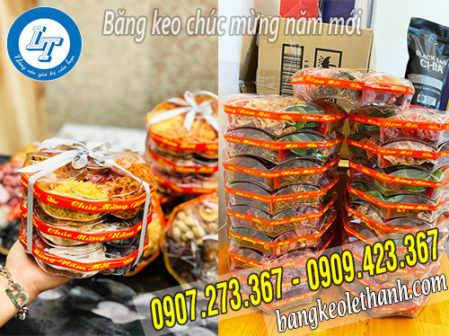 Băng keo dán hộp quà mứt tết