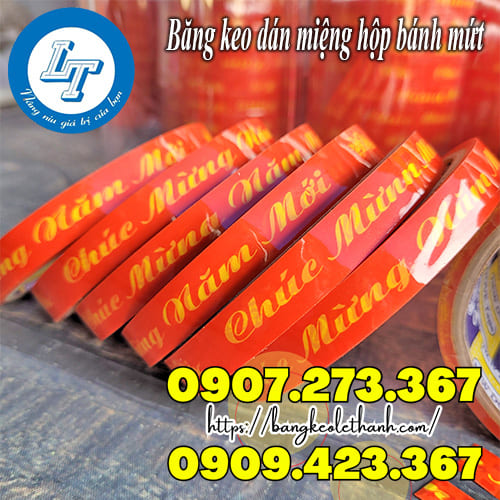 Băng keo dán miệng hộp bánh mứt tết