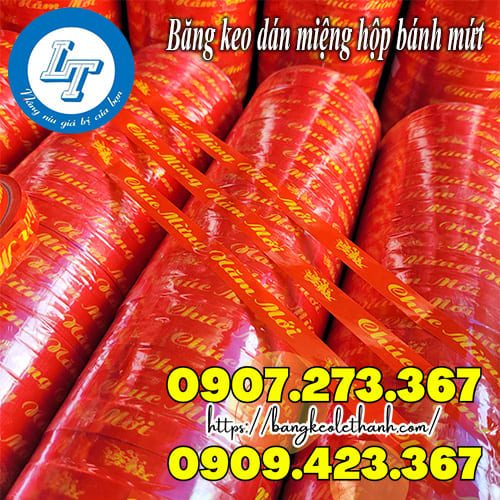 Băng keo dán miệng hộp bánh mứt tết