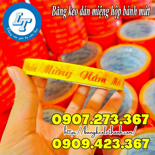 Băng keo dán miệng hộp bánh mứt tết