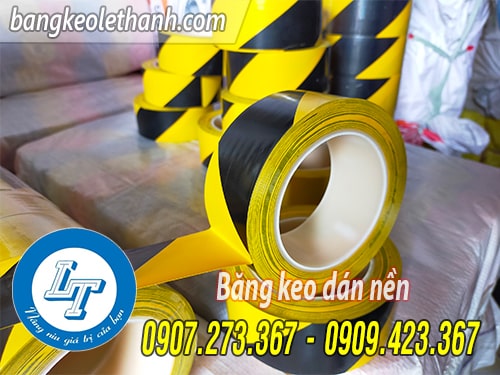 Băng keo dán nền sọc vàng đen