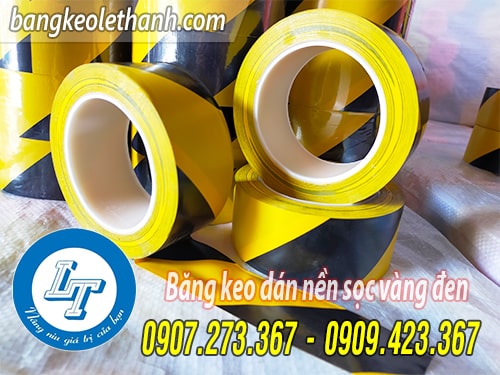 Băng keo dán nền sọc vàng đen