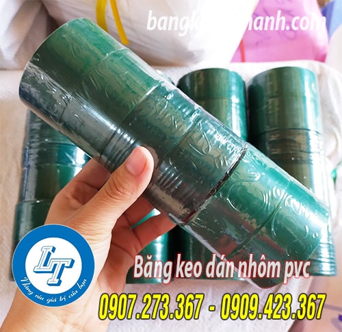 Băng keo dán nhôm pvc màu xanh lá