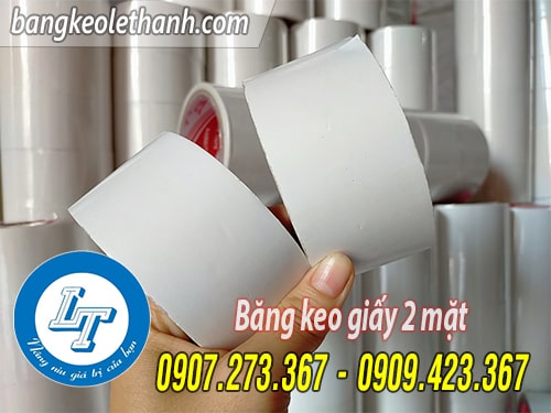Băng keo giấy 2 mặt mau trắng 4f8