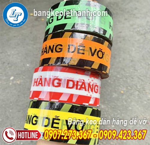 Băng keo hàng dễ vỡ nhiều màu Băng keo hàng dễ vỡ nhiều màu