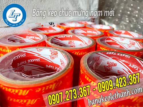 Băng keo in chữ chúc mừng năm mới