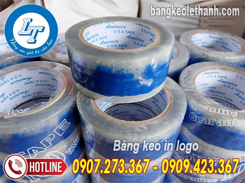 Băng keo in logo nền trong