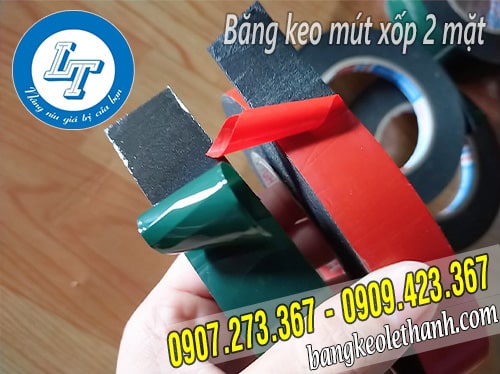 Băng keo mút xốp 2 mặt đen