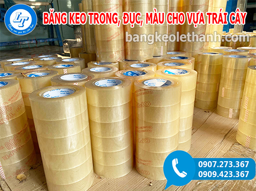 Băng keo trong cho vựa trái cây