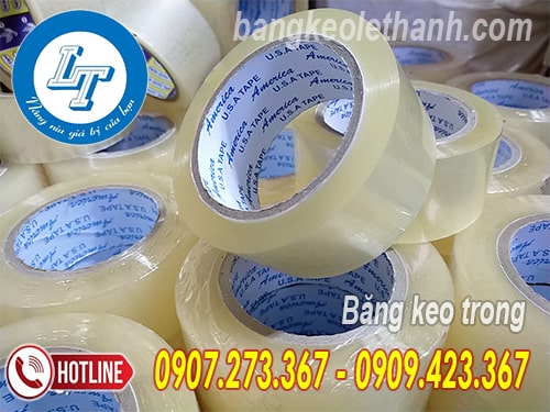 Băng keo trong dán thùng trong dệt may 4F8