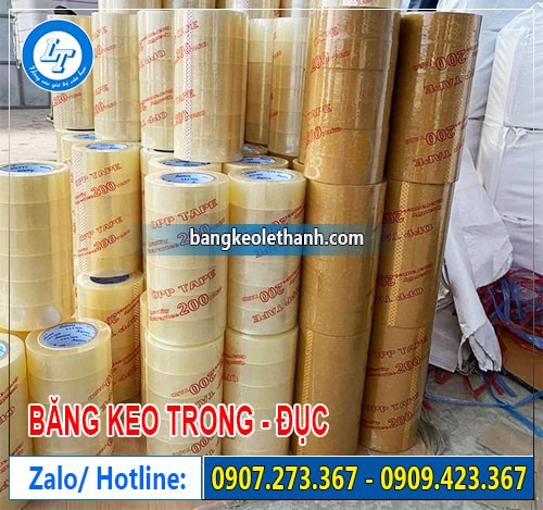 Băng keo trong đục dán thùng