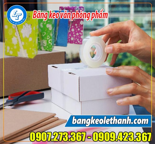 Băng keo văn phòng dán hộp quà, thùng hàng nhỏ