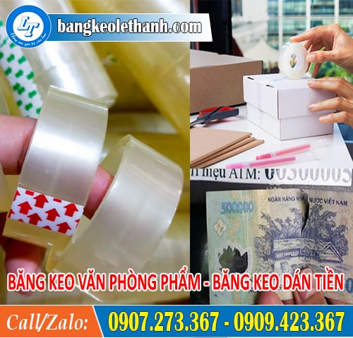 Băng keo văn phòng phẩm dán tiền rách, hộp quà