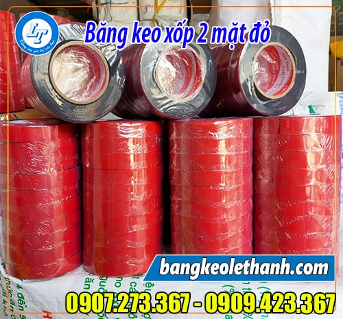 Băng keo xốp 2 mặt đỏ 2f4