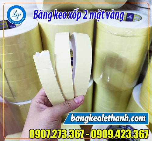 Băng keo xốp 2 mặt vàng 2f4