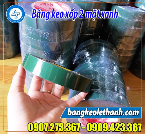 Băng keo xốp 2 mặt xanh 2f4