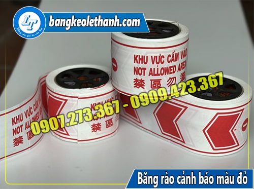 Băng rào cảnh báo màu đỏ