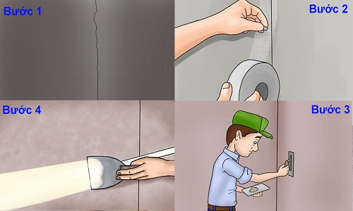 Các bước sử dụng băng dính lưới thạch cao
