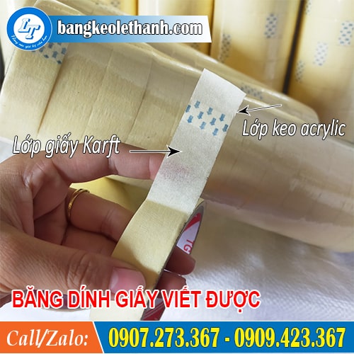 Cấu tạo của băng dính giấy viết được