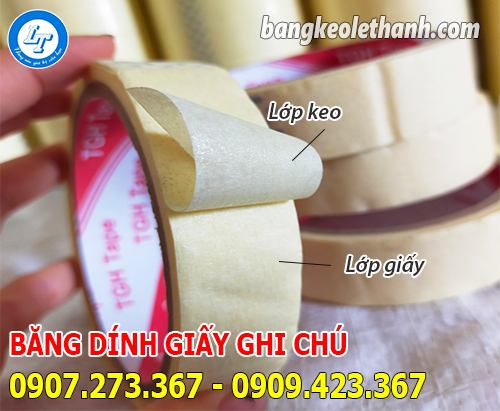 Cấu tạp của băng keo giấy ghi chú