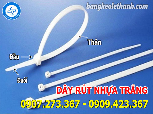 Cấu tại dây rút nhựa trắng