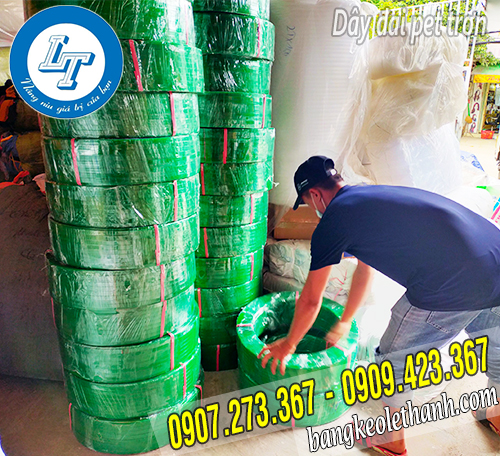 Cung cấp dây đai pet trơn cuộn 20kg giá rẻ tphcm