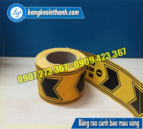 Cuộn băng rào cảnh báo màu vàng