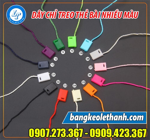 Dây chỉ treo thẻ bài nhiều màu